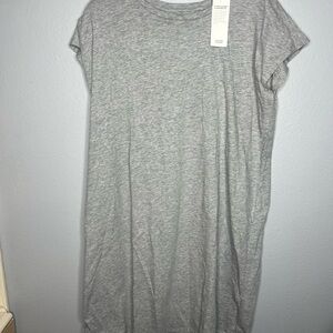 Eileen Fisher cotton NWT Gray T-Shirt Dress